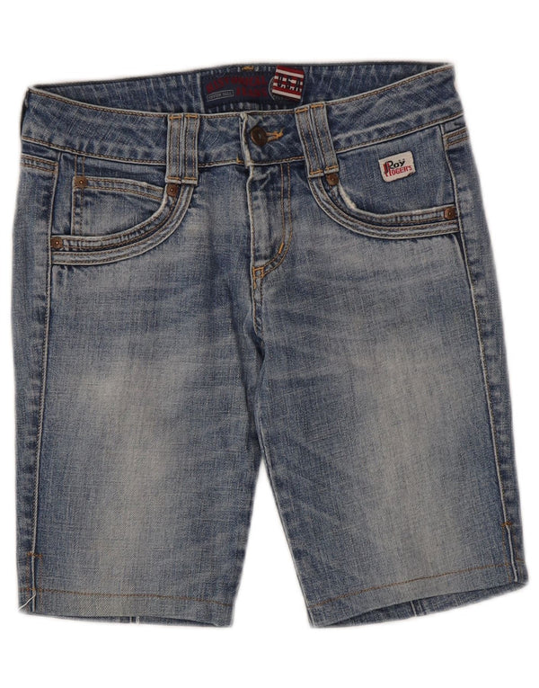 Pantaloncini di jeans a vita bassa da donna Roy Rogers W25 XS Blu