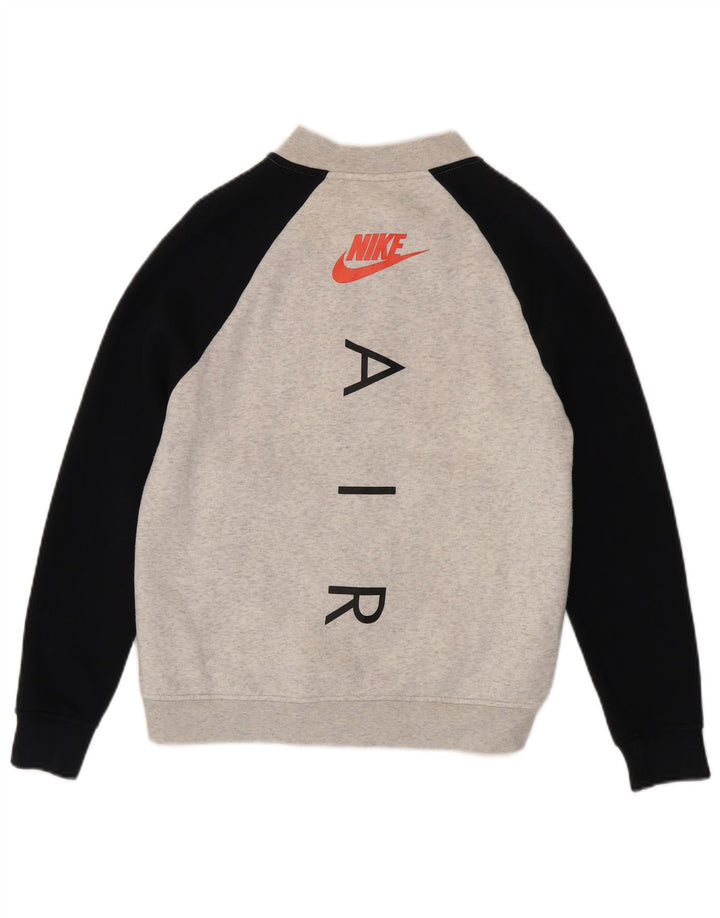 Giacca da ginnastica Nike da uomo con grafica, piccola, in cotone color block grigio