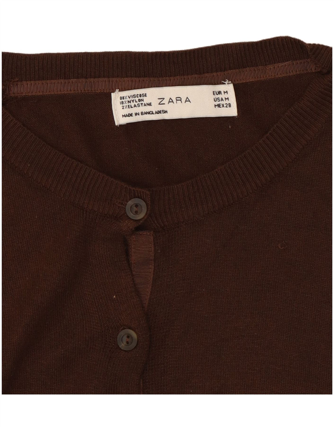 Maglione cardigan da donna Zara UK 14 Marrone medio