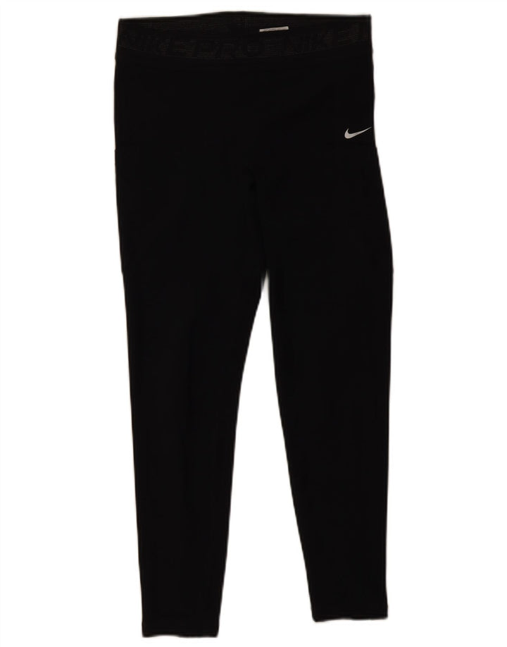 Leggings corti Nike da donna UK 14 poliestere nero medio