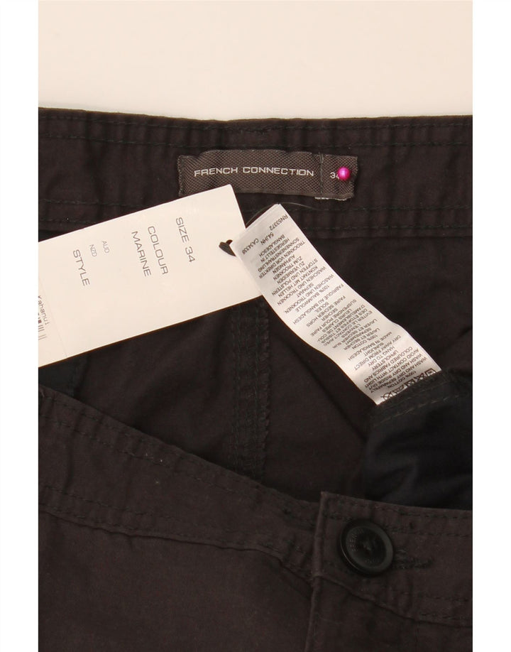Pantaloni cargo dritti da uomo French Connection W34 L33 in cotone grigio