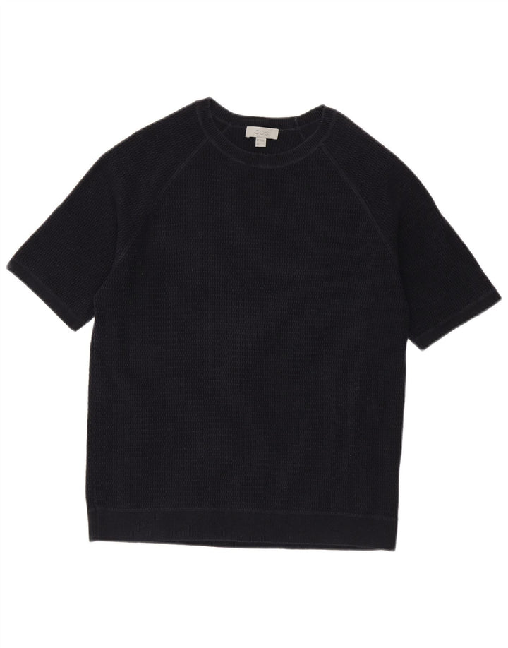 T-shirt da uomo Cos Top in cotone blu navy medio