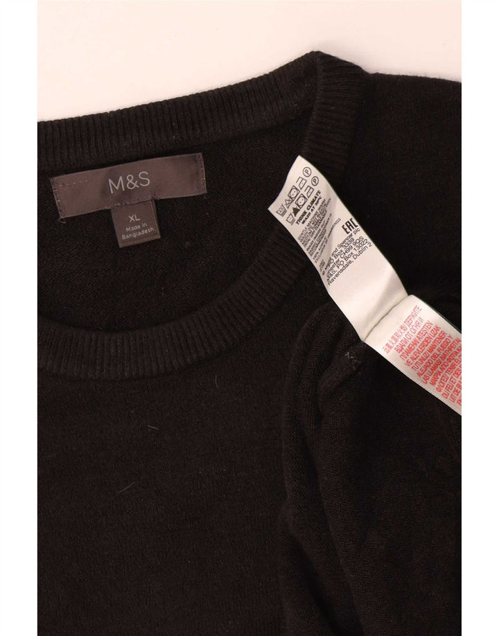 Maglione maglione girocollo da uomo Marks & Spencer XL acrilico nero