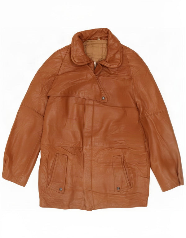 Vintage Mens Leather Jacket IT 50 Large Brown