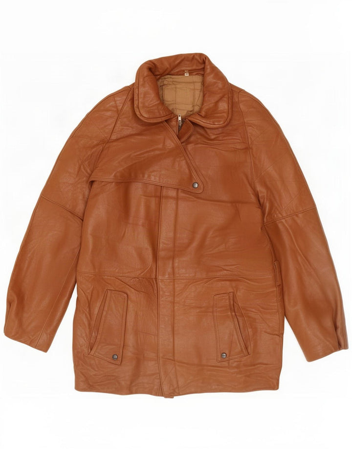 Giacca in pelle da uomo vintage IT 50 Large Marrone