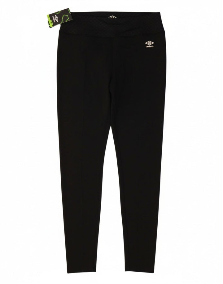 UMBRO Womens Leggings UK 14 Large  Black Check Polyester