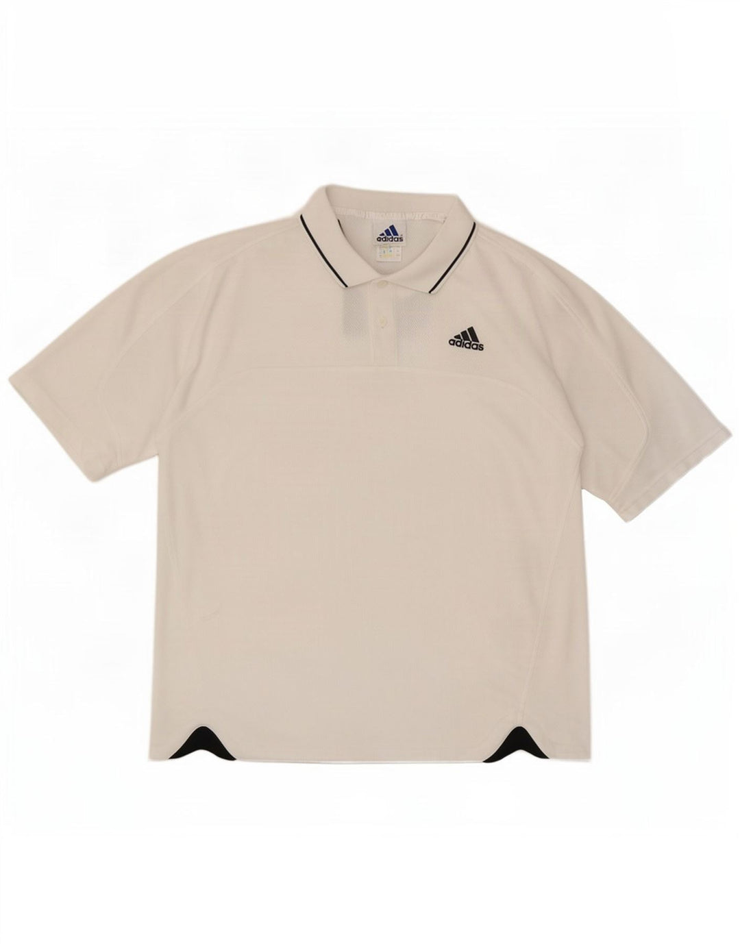 Polo Adidas da uomo UK 44/46 grande poliestere bianco