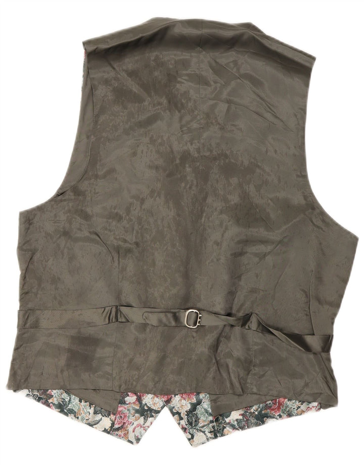 Gilet Vintage da Uomo IT 46 Piccolo Floreale Multicolore