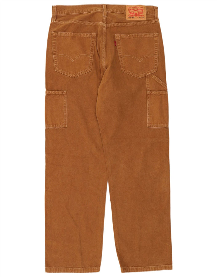 Pantaloni cargo larghi da uomo Levi's W32 L32 in cotone marrone