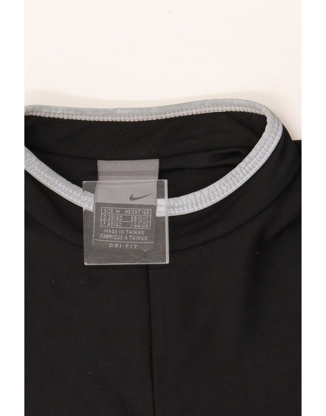 NIKE Womens Short Sleeve Tracksuit Top Jacket UK 10/12 Medium Black Vintage Nike and Second-Hand Nike from Messina Hembry 