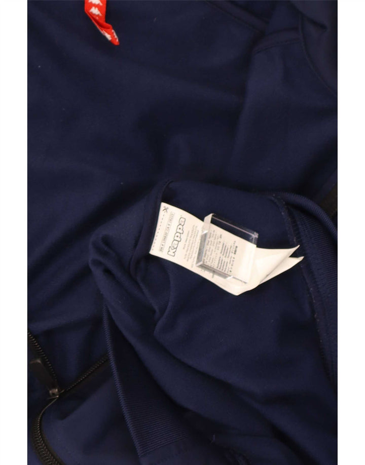Giacca da ginnastica grafica da uomo Kappa a blocchi di colore blu navy medio