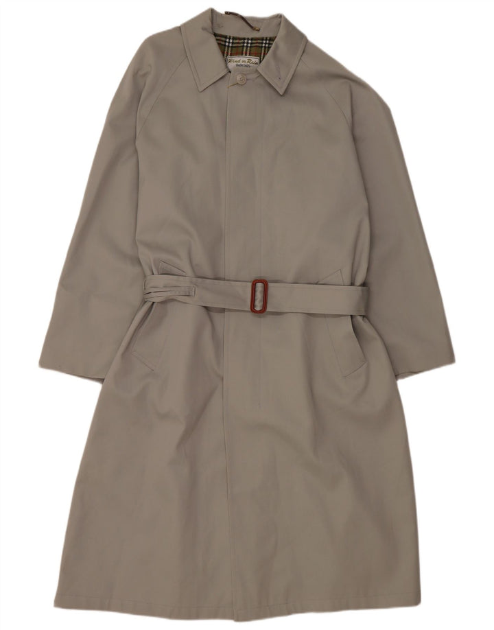 Trench da uomo ampio VINTAGE IT 44 XS Poliestere beige