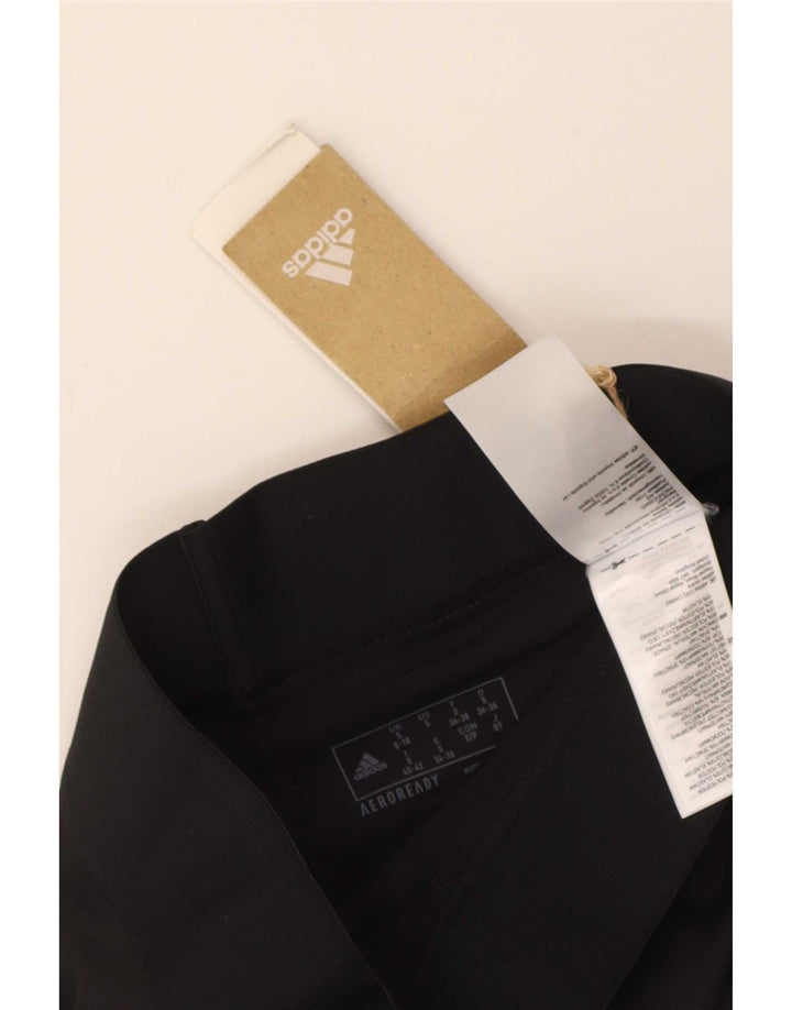 Leggings Adidas Aeroready da donna UK 8/10 Piccolo poliestere nero