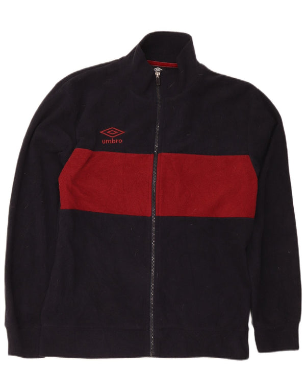 Giacca in pile da uomo Umbro UK 42 XL Blu navy Colourblock poliestere sportivo