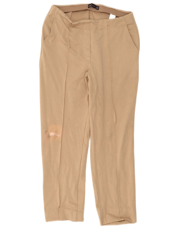 Pantaloni casual dritti da donna Marks & Spencer UK 12 medi W30 L26 Beige