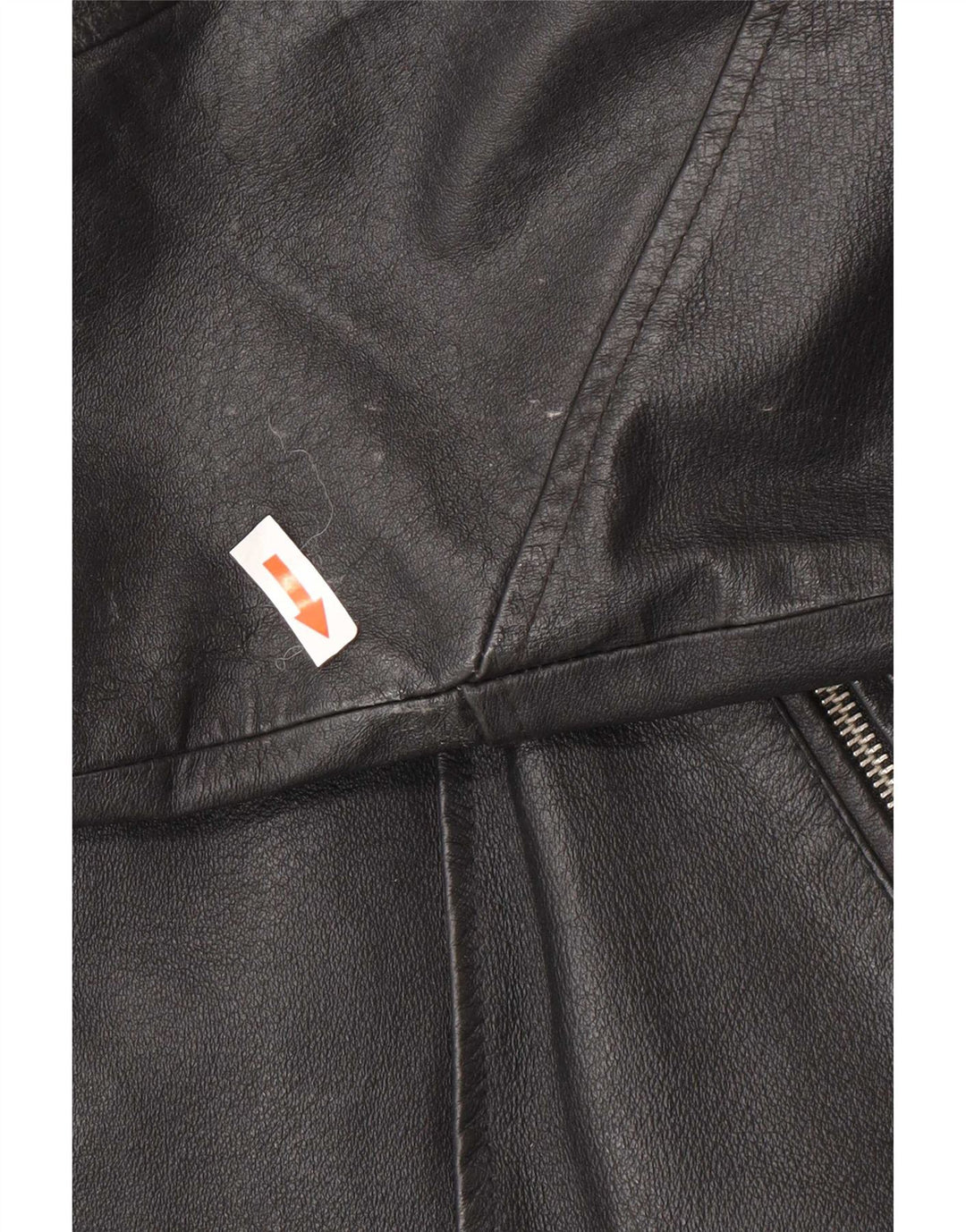 Giacca da motociclista in pelle da uomo vintage UK 38 Pelle nera media