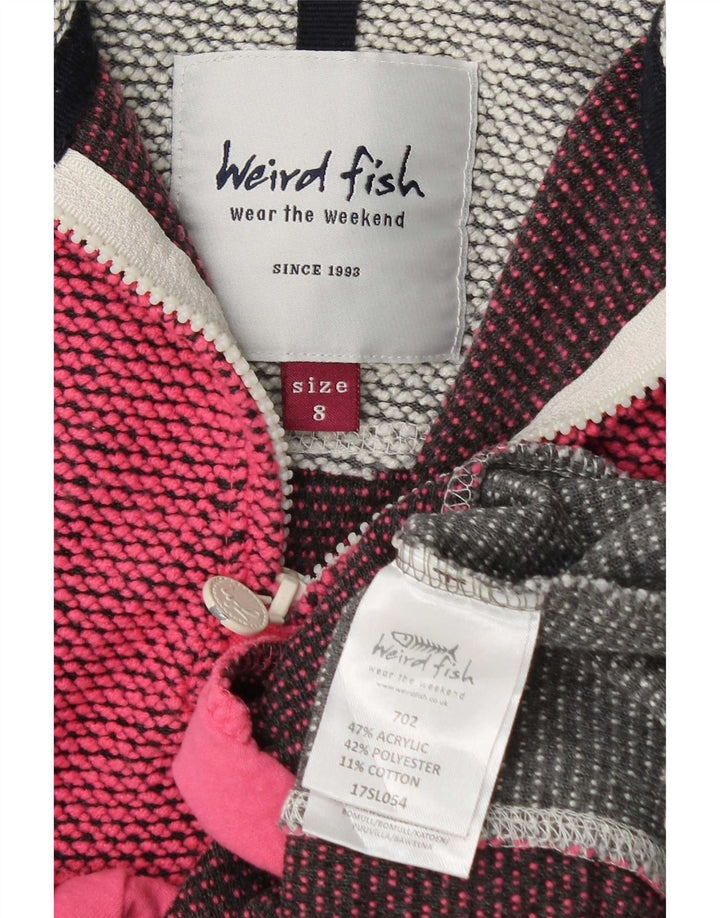 Felpa grafica da donna Weird Fish Jumper UK 8 Small Pink Colourblock