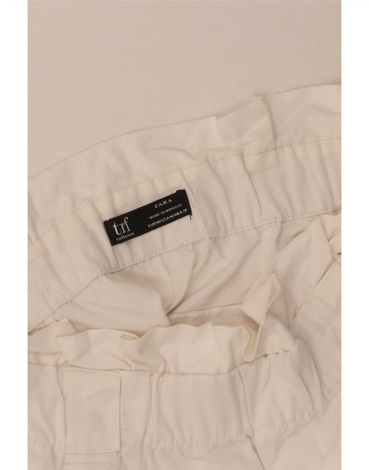 Pantaloncini chino con pegging da donna Zara medi W28 bianchi