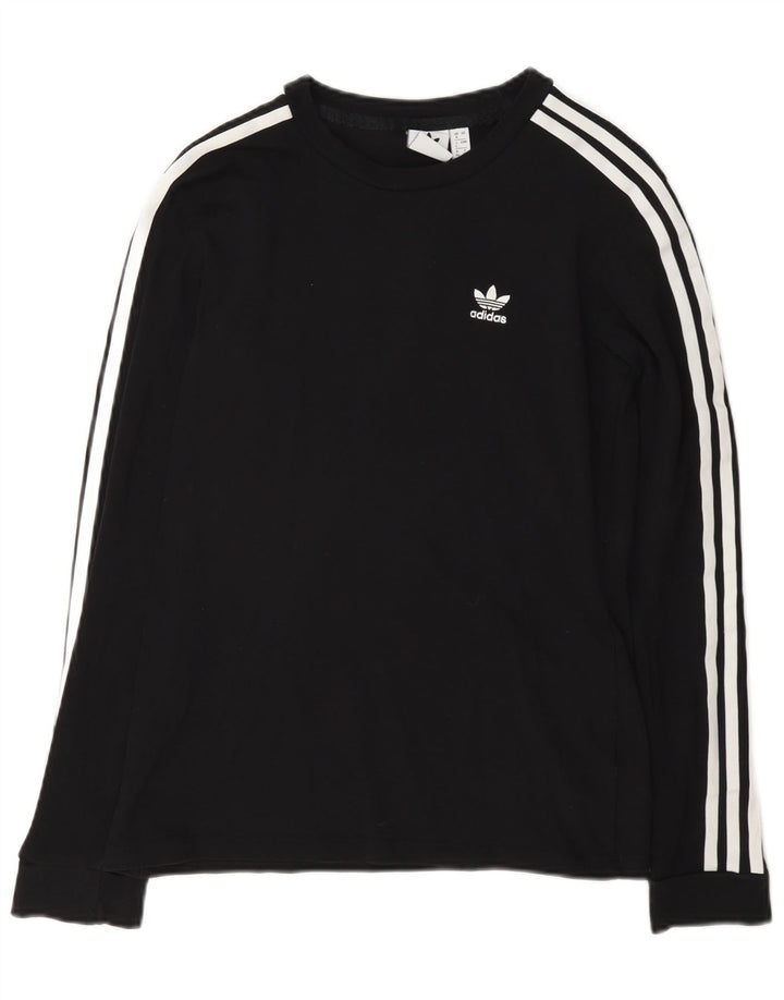 Top Adidas da donna a manica lunga UK 8 Small Nero
