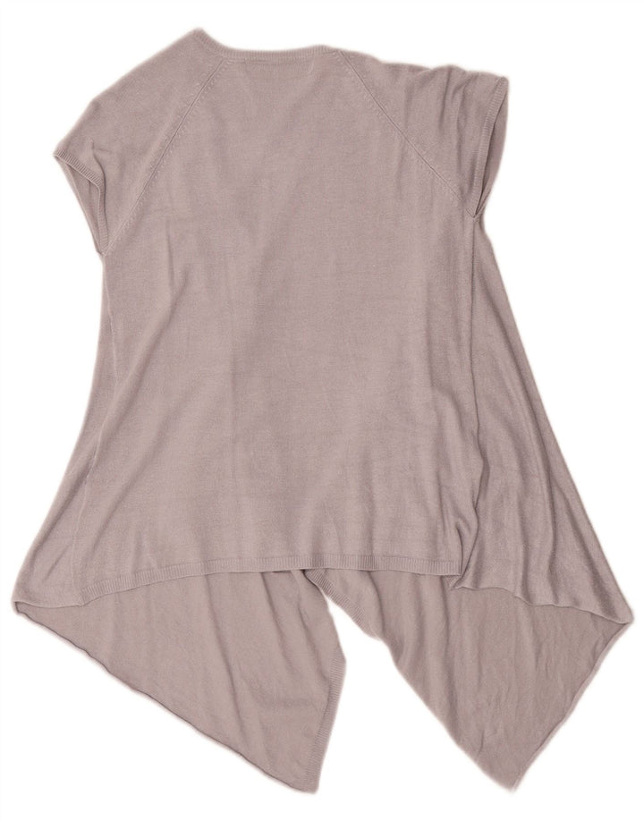 Top cardigan aperto asimmetrico da donna Zara UK 10 piccolo grigio