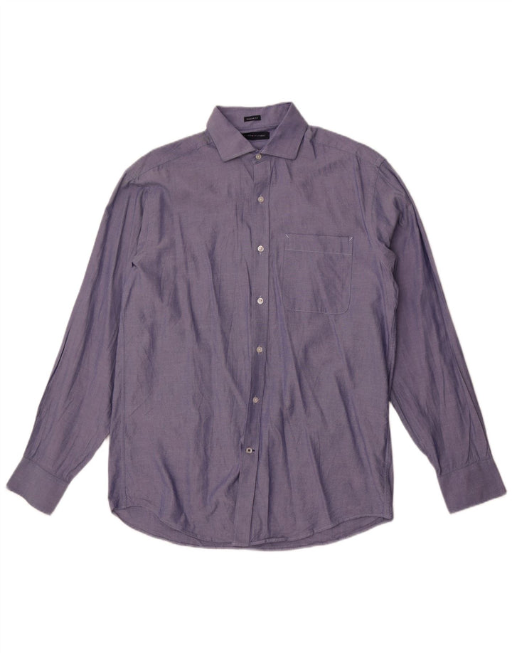 Camicia da uomo vestibilità regolare Tommy Hilfiger taglia 15 1/2 blu medio