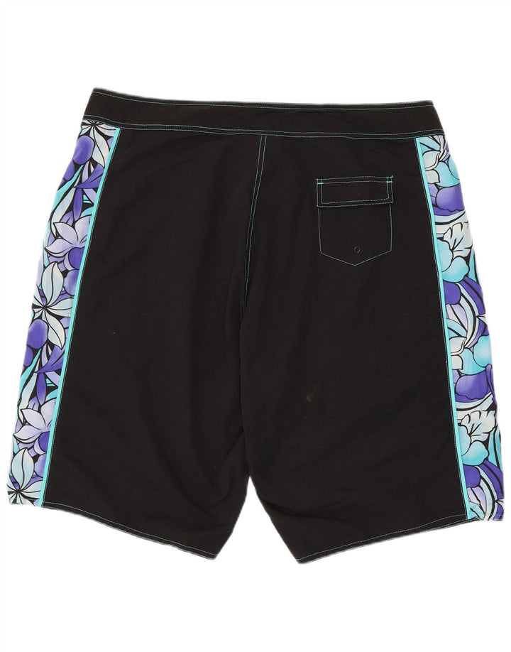 Pantaloncini da bagno con grafica da uomo Autograph XL neri