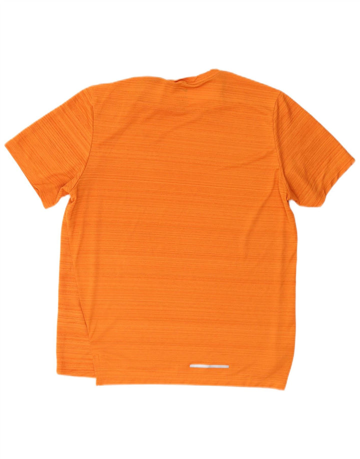 NIKE T-shirt da uomo Dri Fit Top grande arancione gessato in poliestere