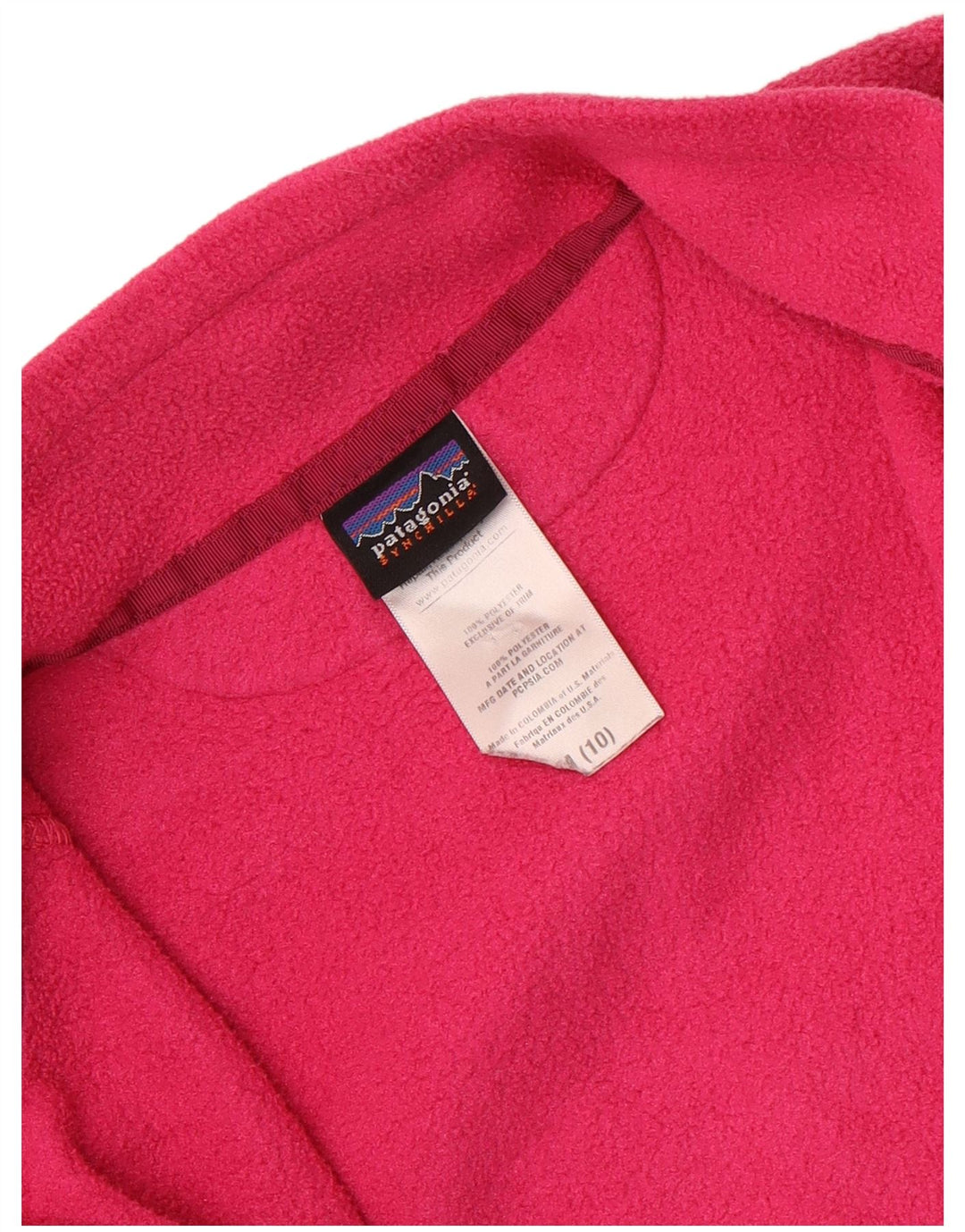 Giacca in pile da bambina Patagonia 9-10 anni in poliestere rosa medio