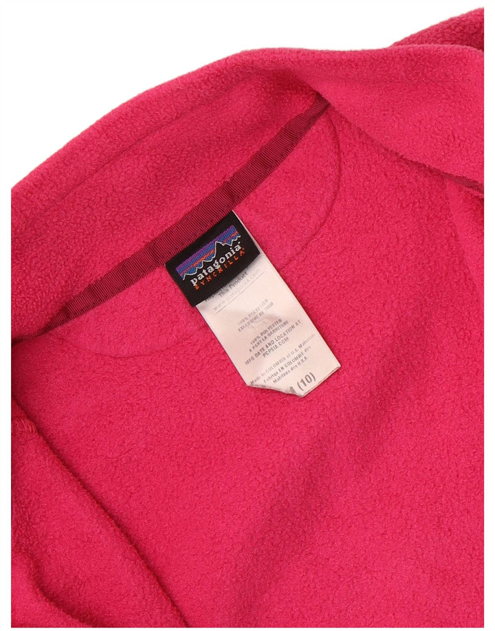 Giacca in pile da bambina Patagonia 9-10 anni in poliestere rosa medio