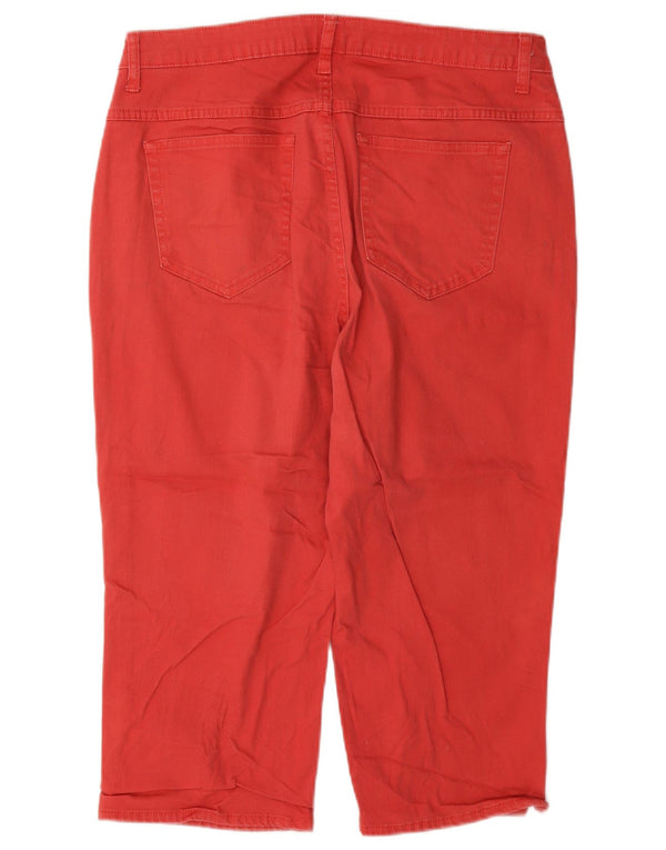 Pantaloni Capri Riders da donna Lee US 14 XL W34 L19 Cotone rosso