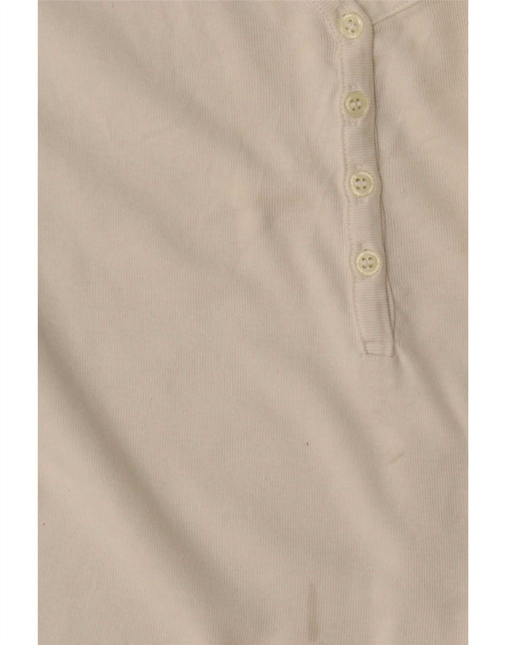 Maglia a maniche lunghe da donna Nike UK 14/16 grande cotone bianco sporco