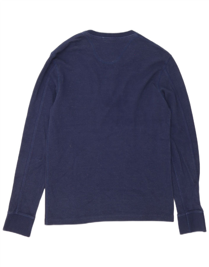 Top da uomo a maniche lunghe Superdry XL blu navy