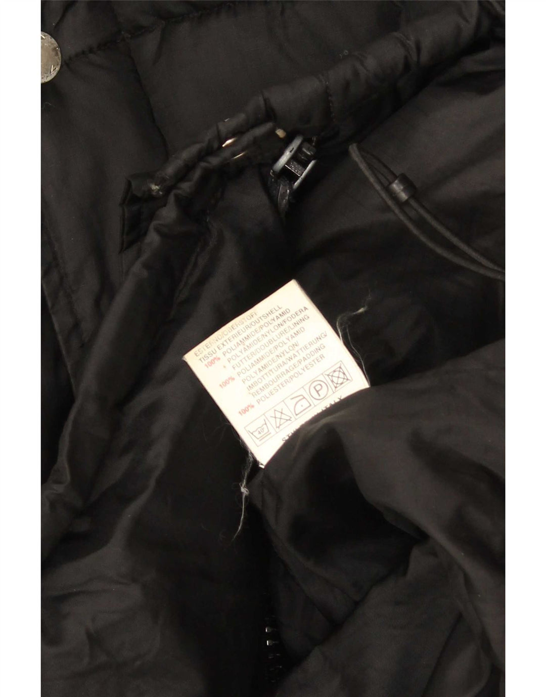 Giacca imbottita con cappuccio grafico da uomo Energie UK 38 nylon nero medio