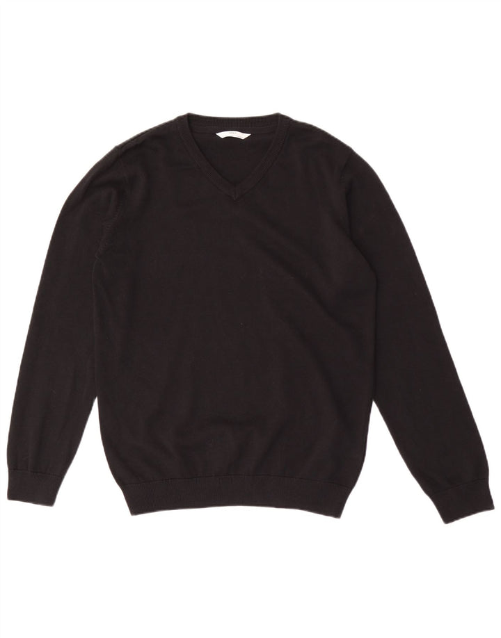 Maglione MARKS & SPENCER da bambino con scollo a V 14-15 anni in cotone nero