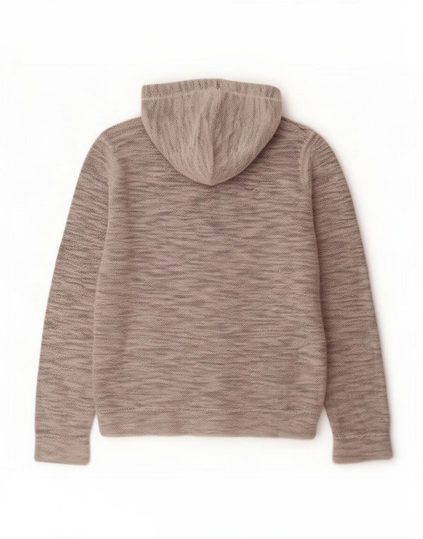 Maglione con cappuccio e zip da uomo Fat Face grigio medio chiazzato