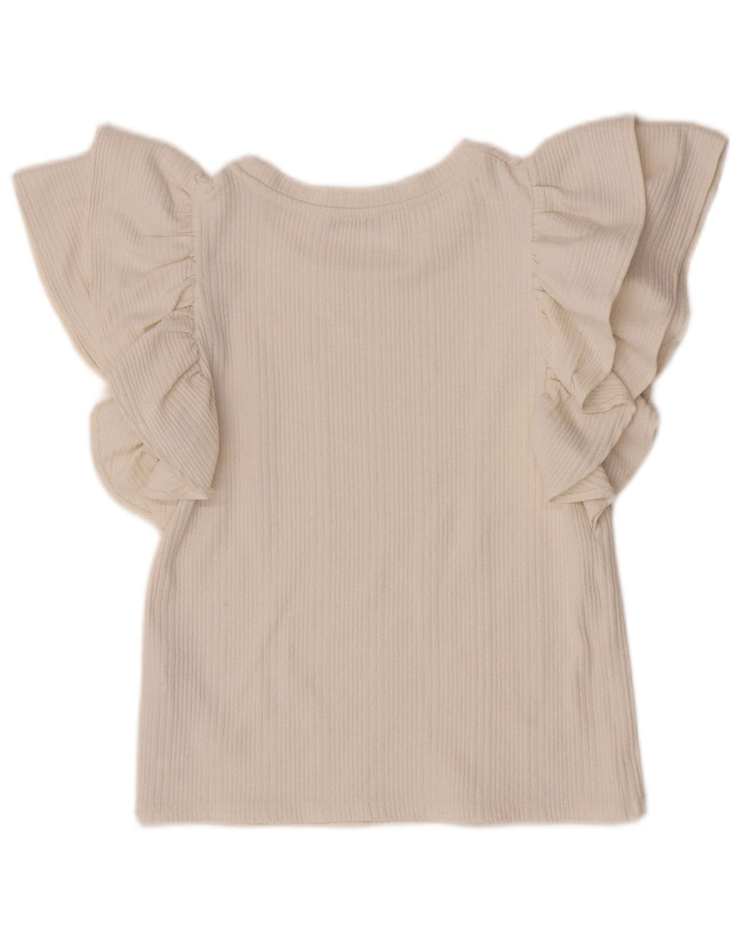 Top corto da donna Zara in camicetta UK 12 poliestere bianco medio