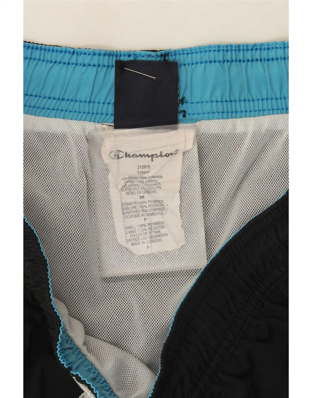 Pantaloncini da bagno da uomo Champion Small neri in poliammide