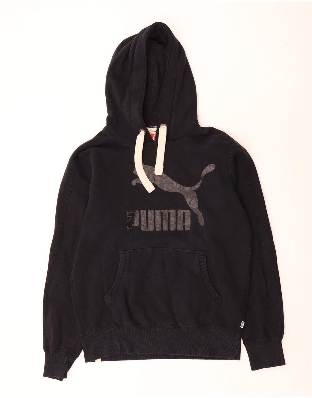Felpa con cappuccio grafica da uomo Puma, cotone nero medio