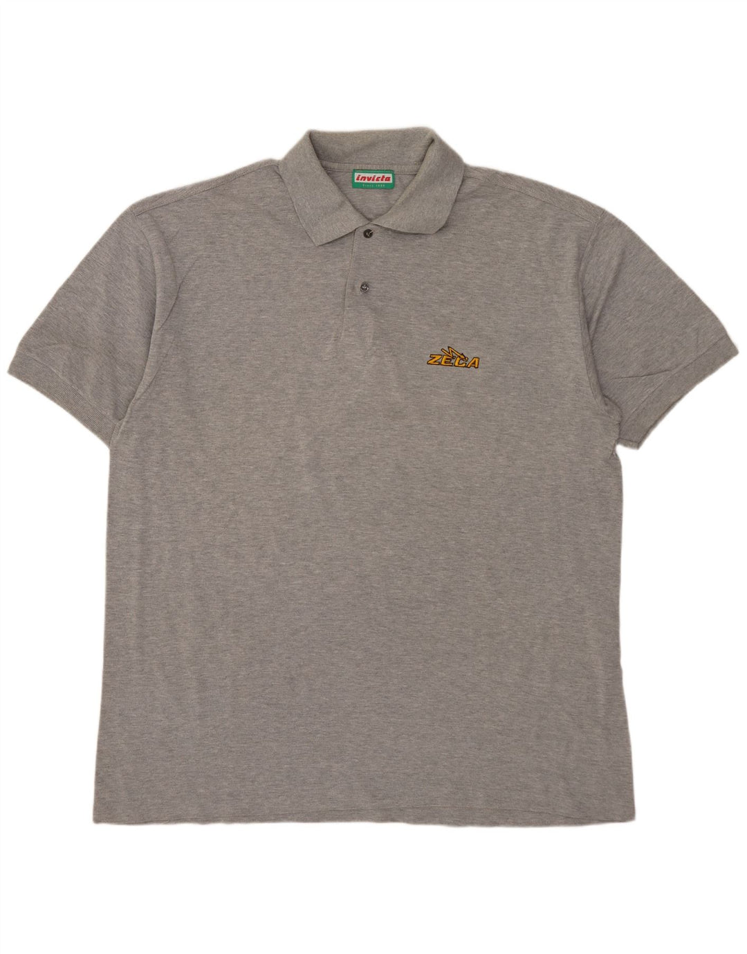 Polo da uomo INVICTA 2XL cotone chiazzato grigio