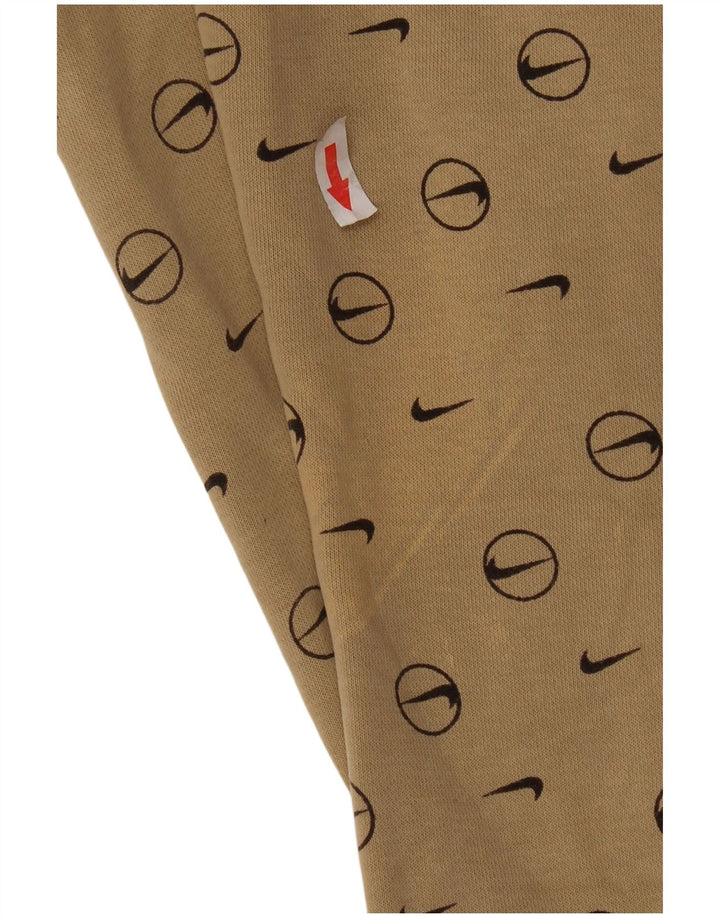 Pantaloni da tuta con grafica Nike da uomo, pantaloni da jogging, piccoli, beige geometrici