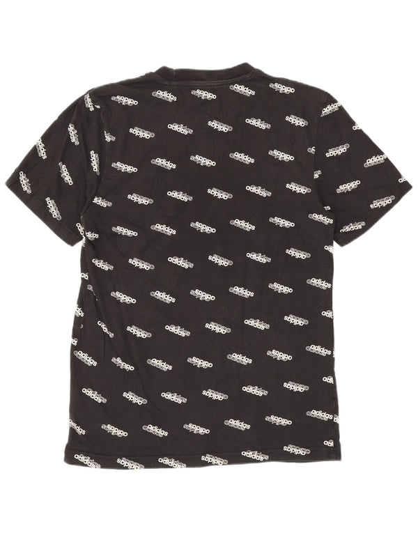 T-shirt grafica da donna Adidas Top UK 10 piccola in cotone nero