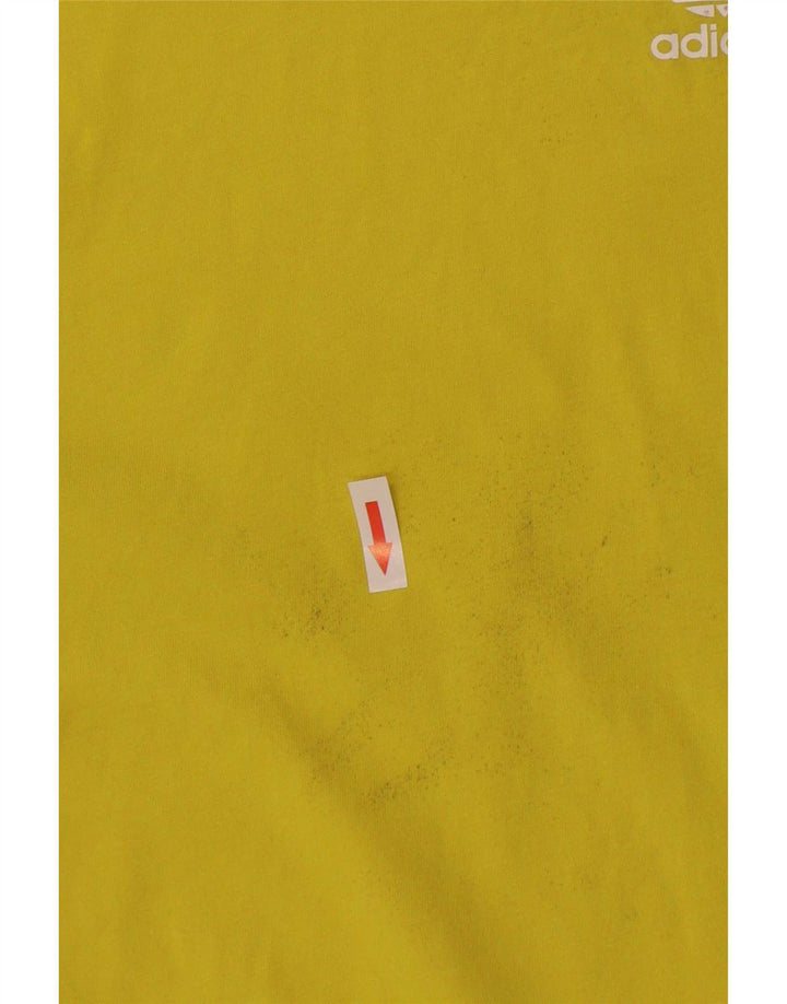Maglietta grafica da uomo Adidas Top gialla media