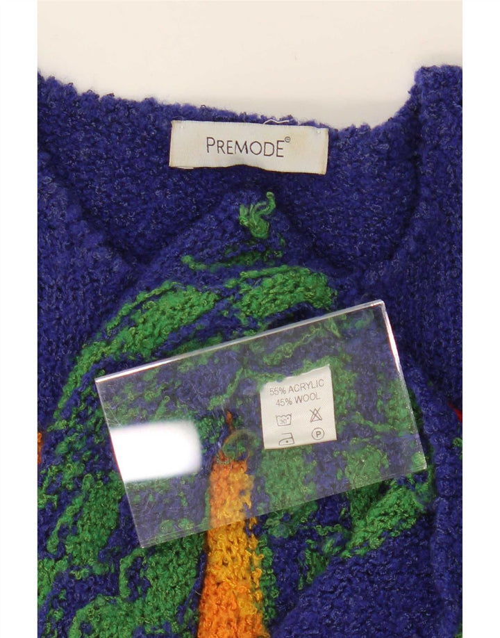 Maglione maglione girocollo da donna Premode UK 14 Blu medio Novità