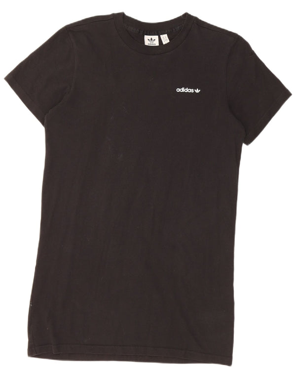 Abito t-shirt grafica da donna Adidas UK 4/6 XS cotone nero