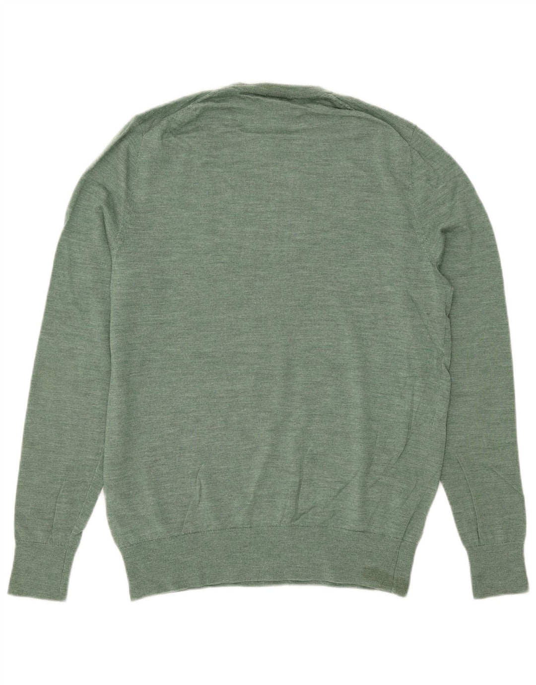 Maglione da uomo girocollo John Lewis in lana merino verde medio