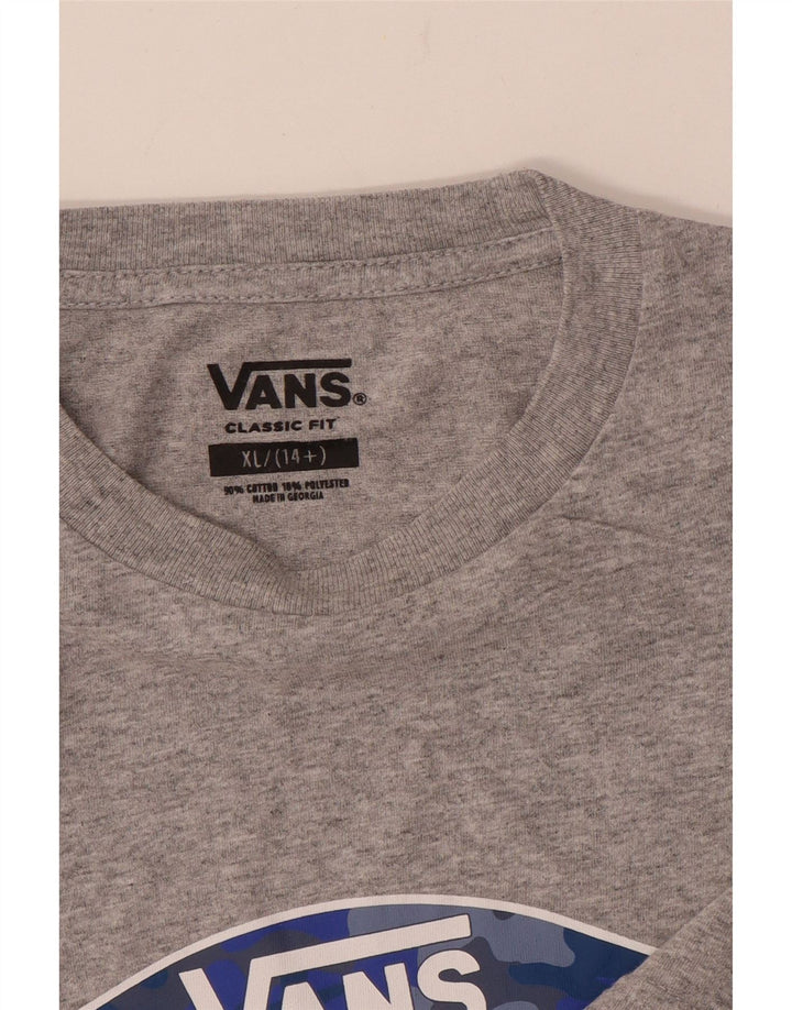 T-shirt grafica Vans da bambino con vestibilità classica, 14-15 anni, XL, grigio chiazzato