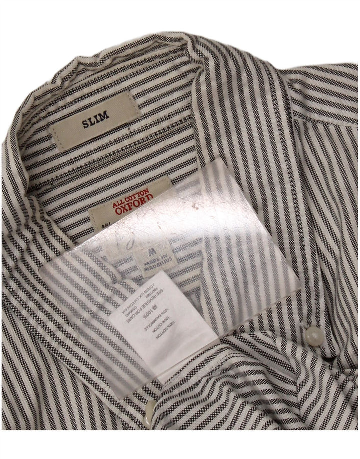 J. CREW Camicia da uomo Oxford slim fit in cotone gessato grigio medio
