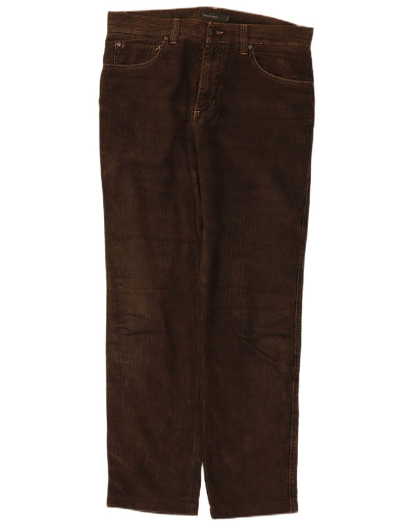 HENRY COTTONS Pantaloni dritti da uomo in velluto a coste W33 L30 Marrone
