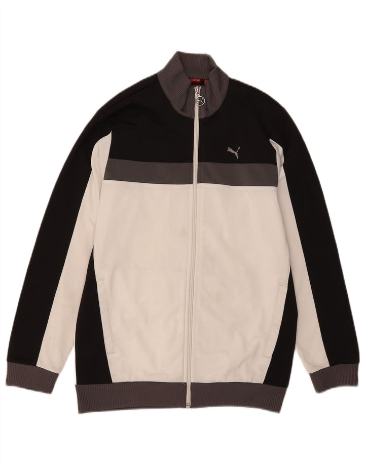 Giacca da tuta da ragazzo Puma 11-12 anni Colorblock bianco