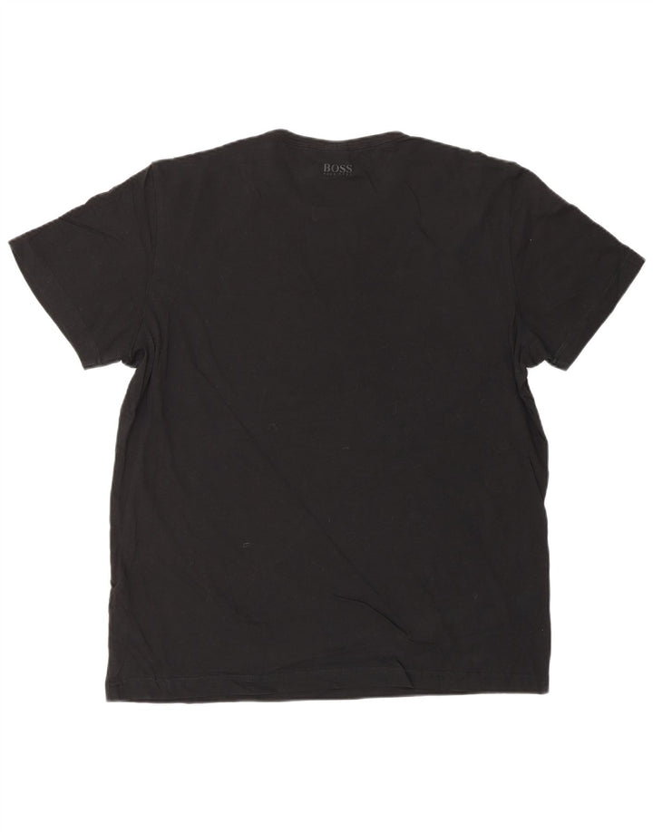 T-shirt grafica da uomo HUGO BOSS dal taglio moderno, taglia grande, nera